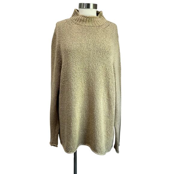 J. Crew Mock Neck Tunic Sweater Cotton Blend Plus Size 2X - Picture 1 of 8